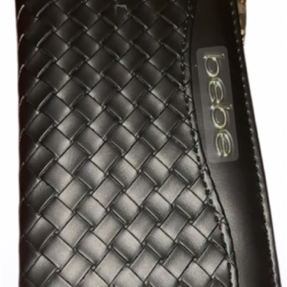 Bebe Black Kiara Woven Wallet - Picture 16 of 16
